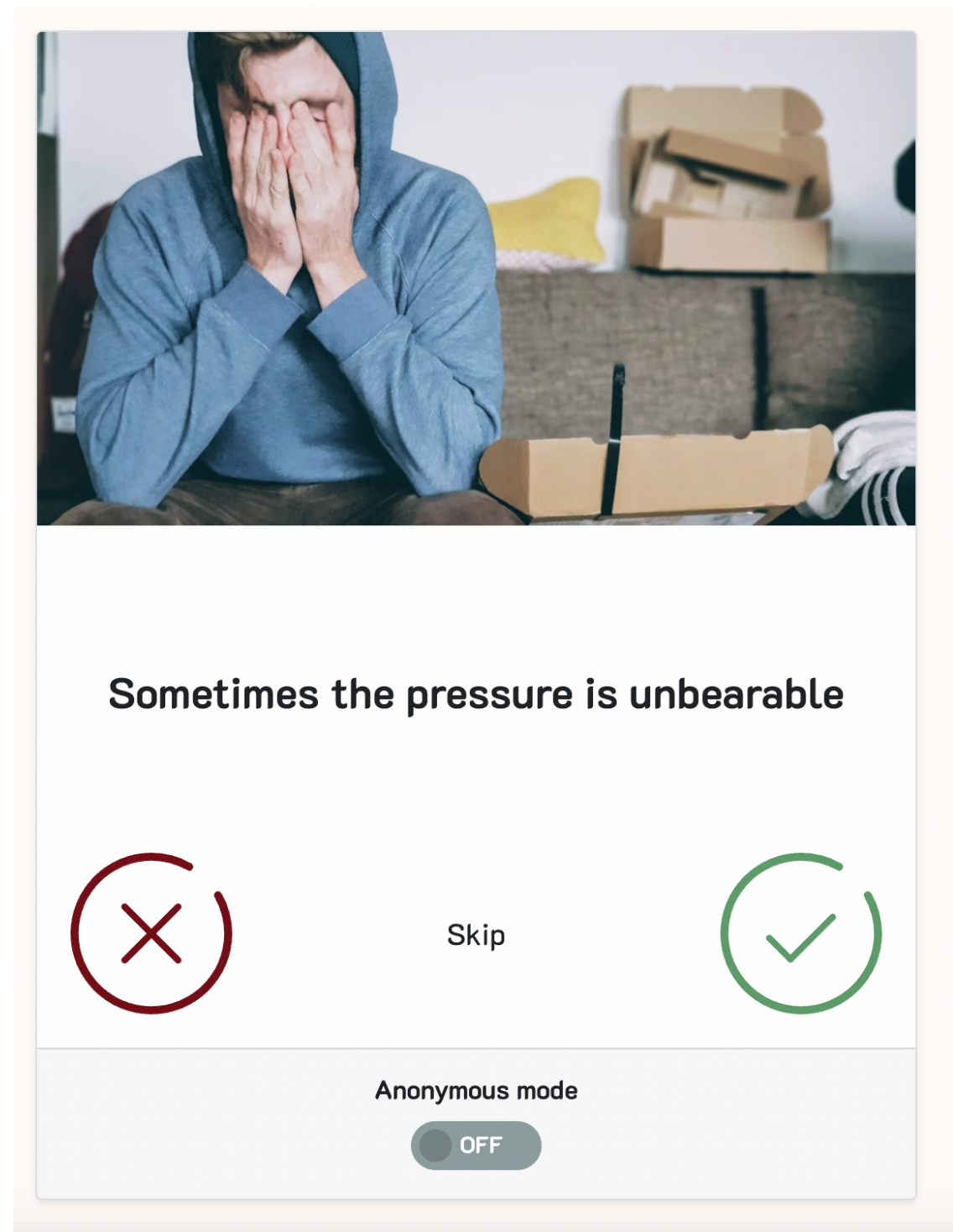 Question: Pressure is unbearable