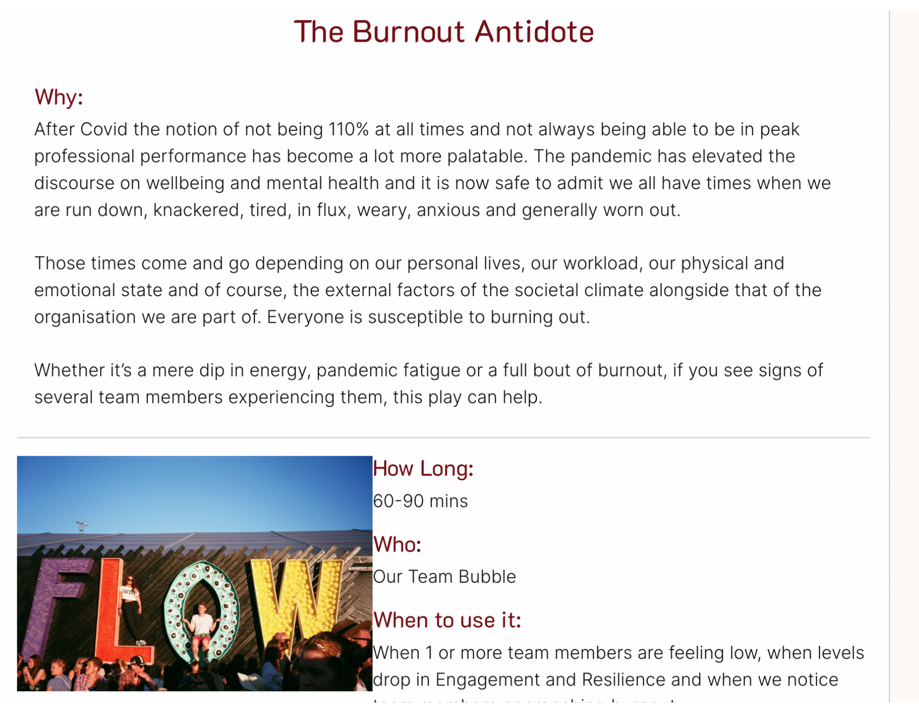 The Burnout Antidote action